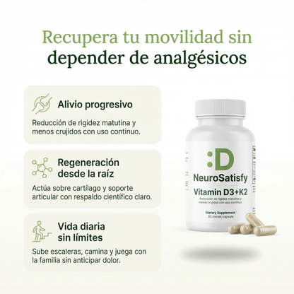 Vitamina D3 + K2 | Aliviate del dolor en la rodilla, las articulaciones y Manos