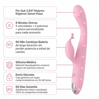 Masajeador velvet pulse placer wellness